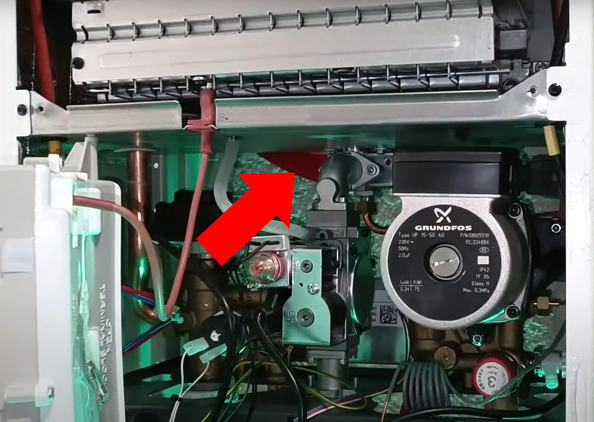 Расположение расширительного бака в котле BAXI