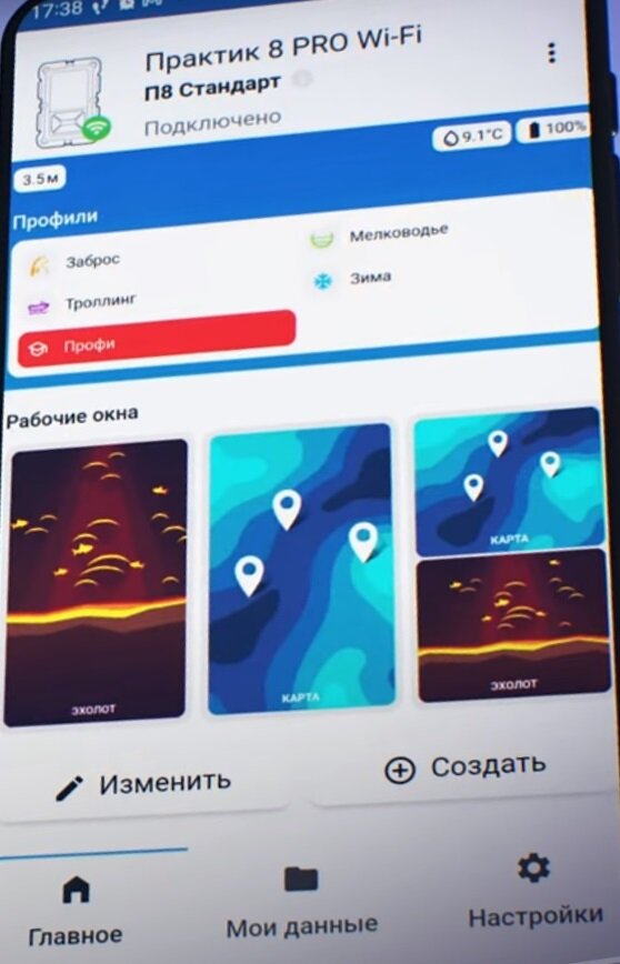 Скриншот интерфейса приложения "Мой практик" 