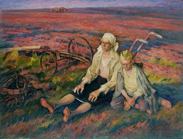 "Вдовье поле" художник Тарелкин Борис Исидорович, источник: sad1elsk.schools.by