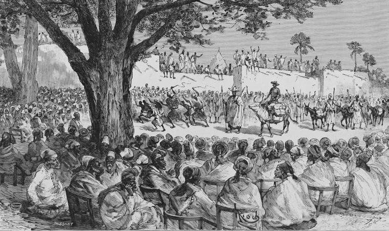 Прибытие в Конг (Кот-д'Ивуар) Луи-Гюстава Бенже / Wikimedia Commons