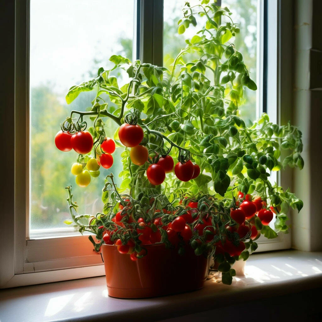 Выращивание помидор на окне