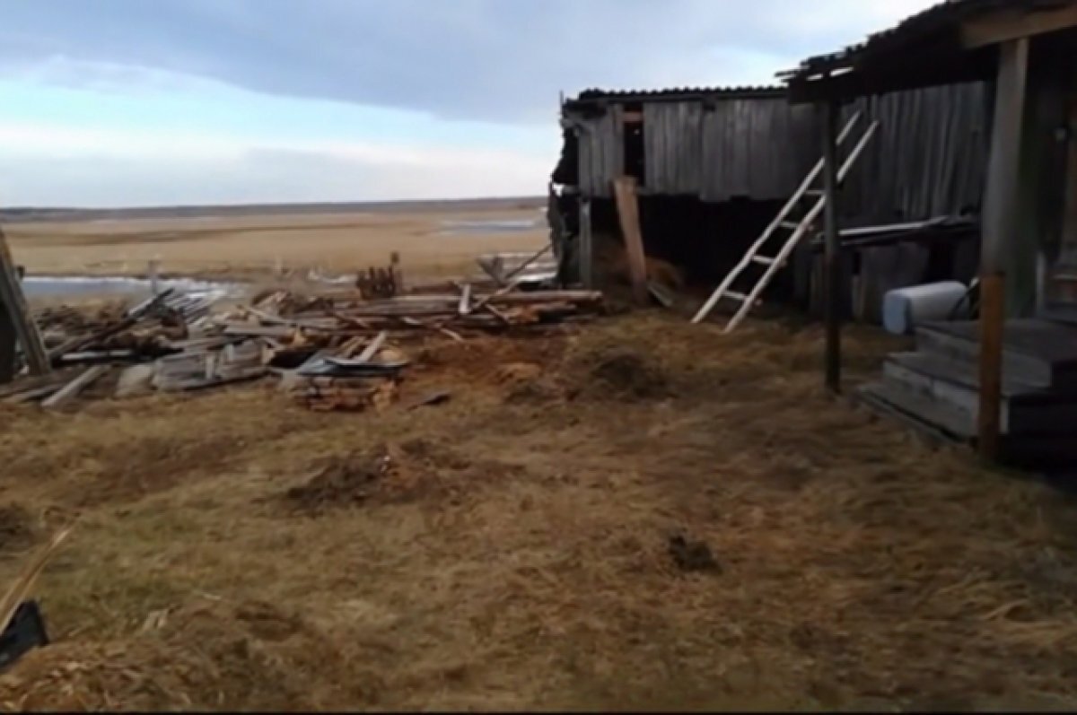    Местные жители сделали этот дом частью самодельной дамбы.