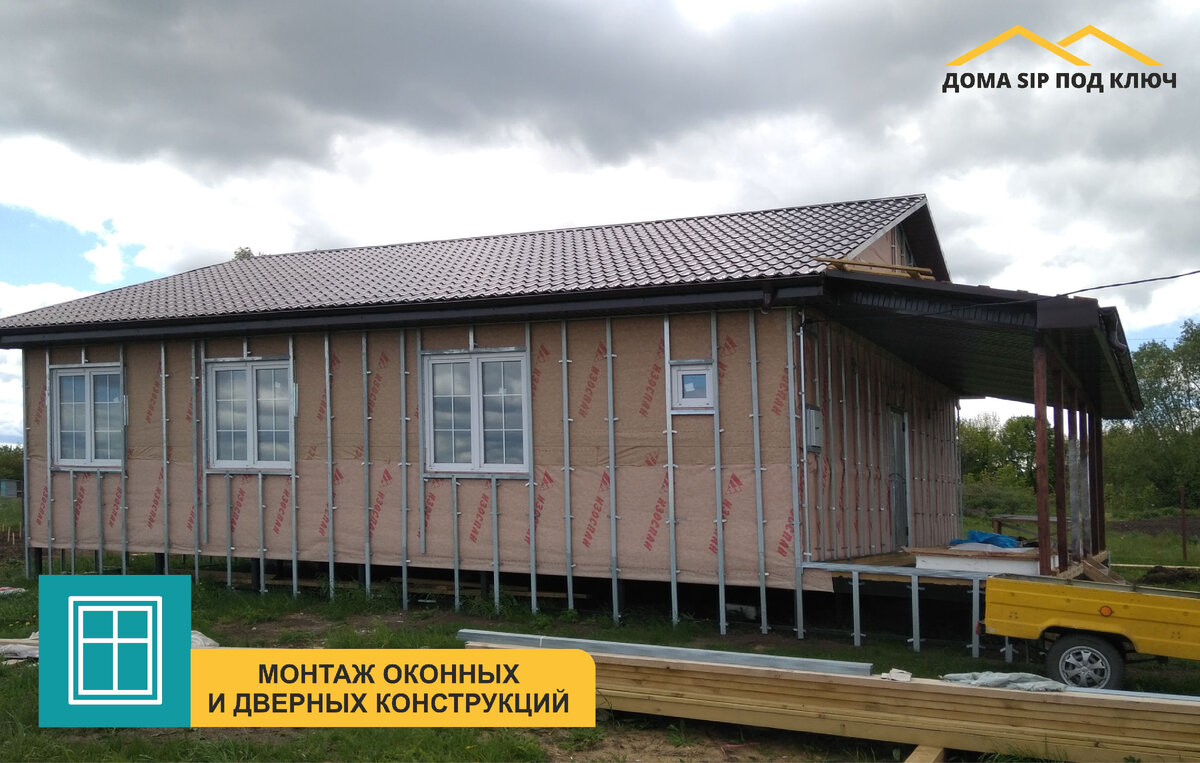 Установка окон и дверей в СИП-домах.🏡 | ДОМА SIP под КЛЮЧ | Дзен