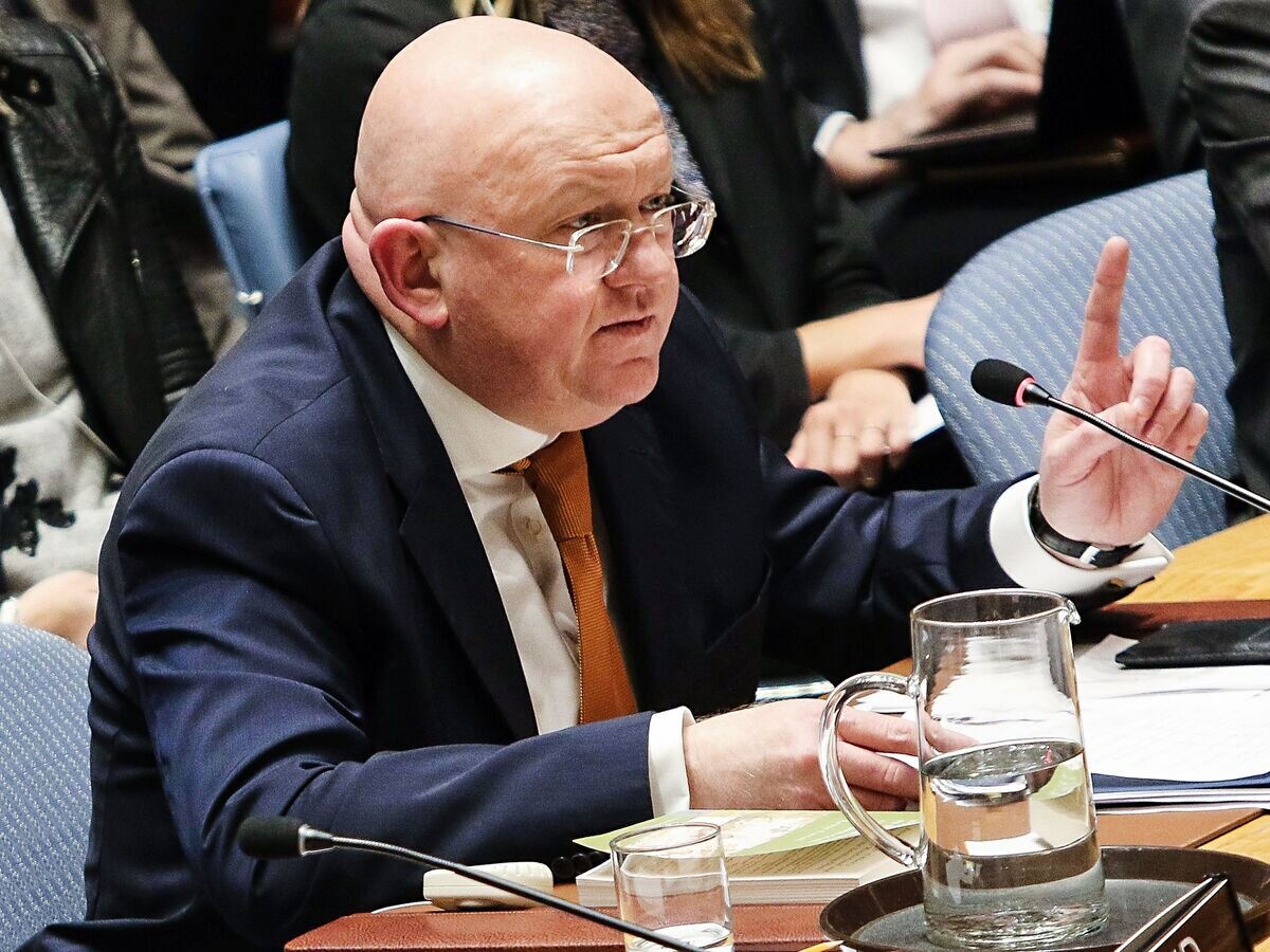    Постоянный представитель РФ при ООН Василий Небензя выступает на открытом заседании совета безопасности ООН© РИА Новости / Нэнси Сисель