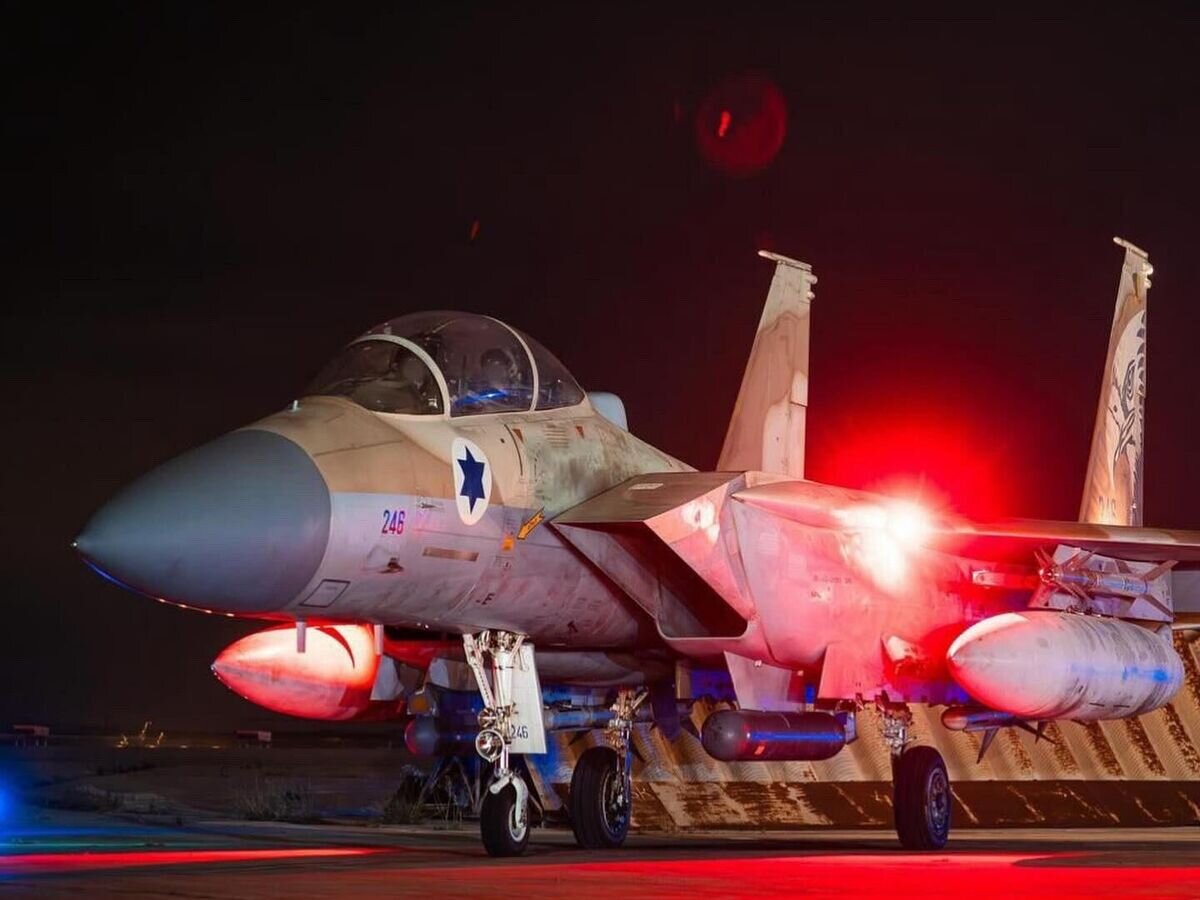    Истребитель ВВС Израиля задействованный в связи с атакой со стороны Ирана. 14 апреля 2024© Israeli Air Force/X