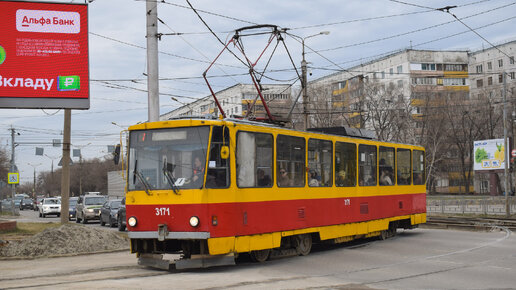 Трамвай Tatra T6B5SU-3171. Покатушки по Барнаулу с 