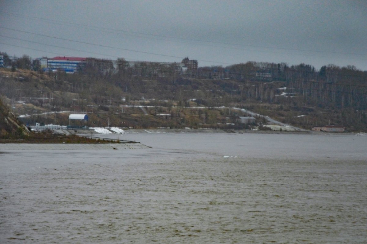    Уровень воды в реке Томь в районе Лагерного сада в Томске поднялся на 99 см