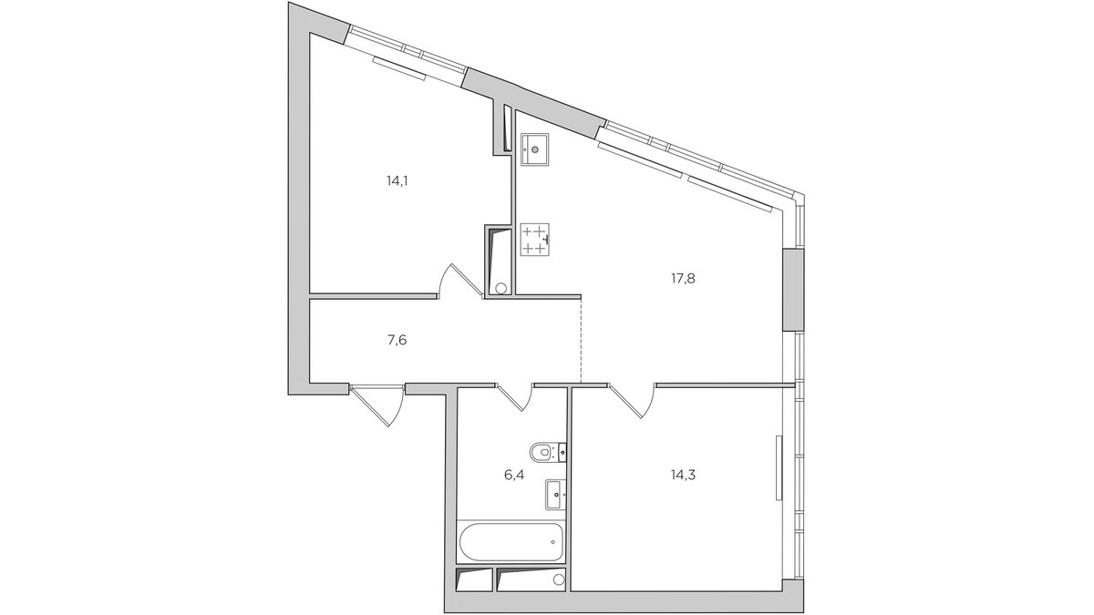 Планировка двухкомнатной квартиры