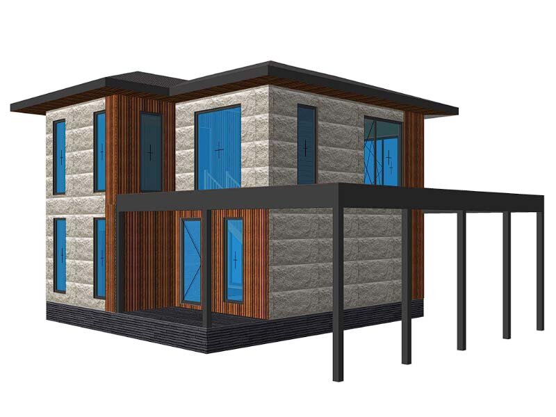 Проект каркасного дома. Разработан yudom.ru