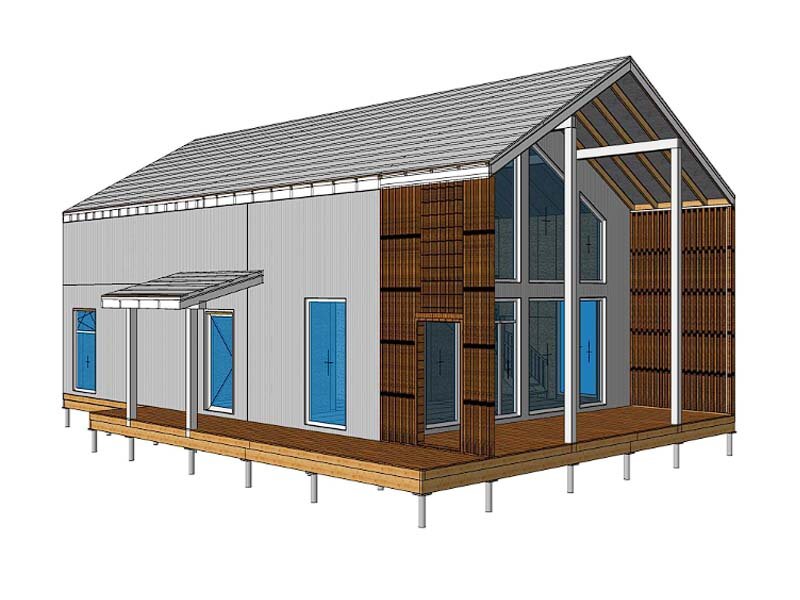 Проект дома из сип-панелей. Разработан в yudom.ru