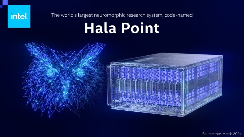    Hala Point is the world’s largest neuromorphic system, with neuron capacity roughly equivalent to that of an owl brain. (Credit: Intel Corporation) Марк Волков