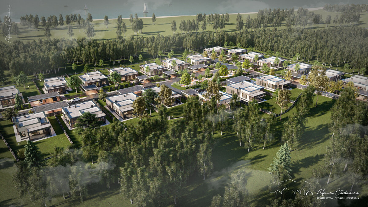Будущий поселок с высоты птичьего полета
