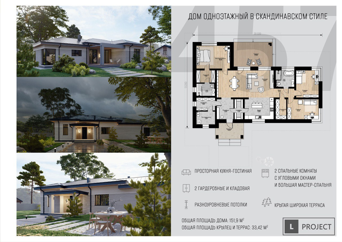 Виды и планировка дома 