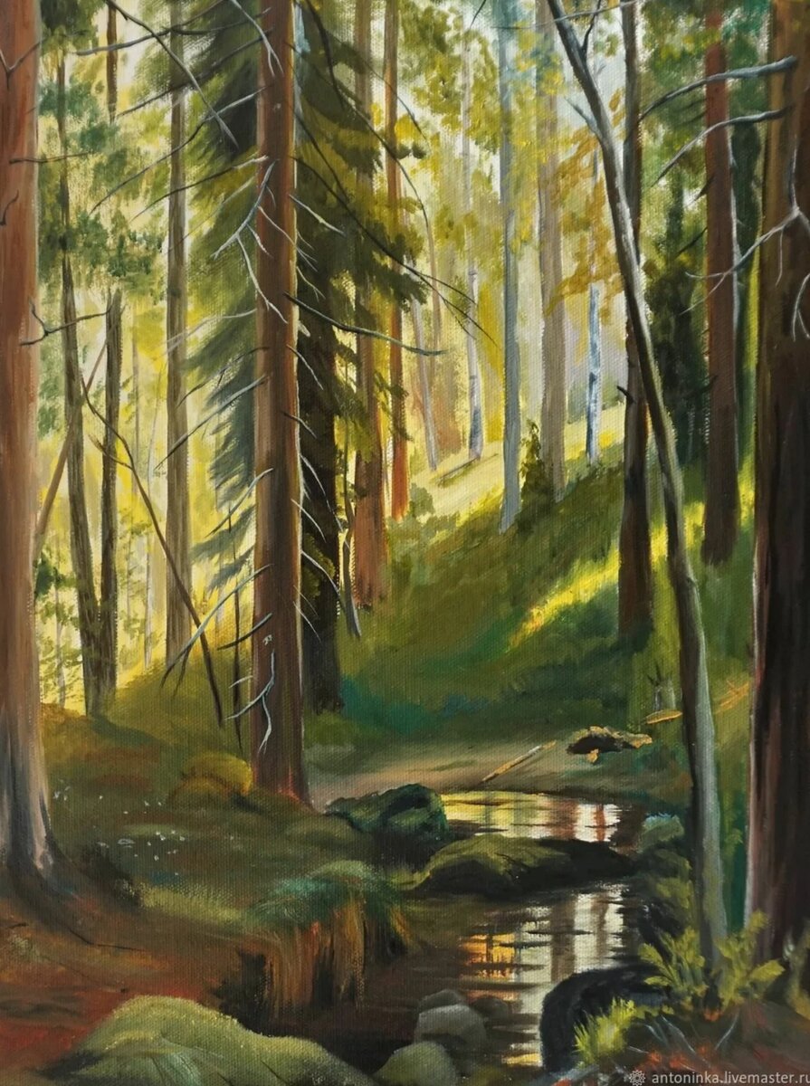 Художник Иван Шишкин "Ручей в лесу"