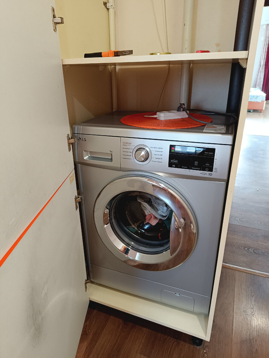 Сколько места над стиральной машиной пропадает