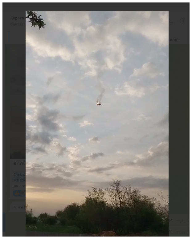 Стоп-кадр из видео с крушением.