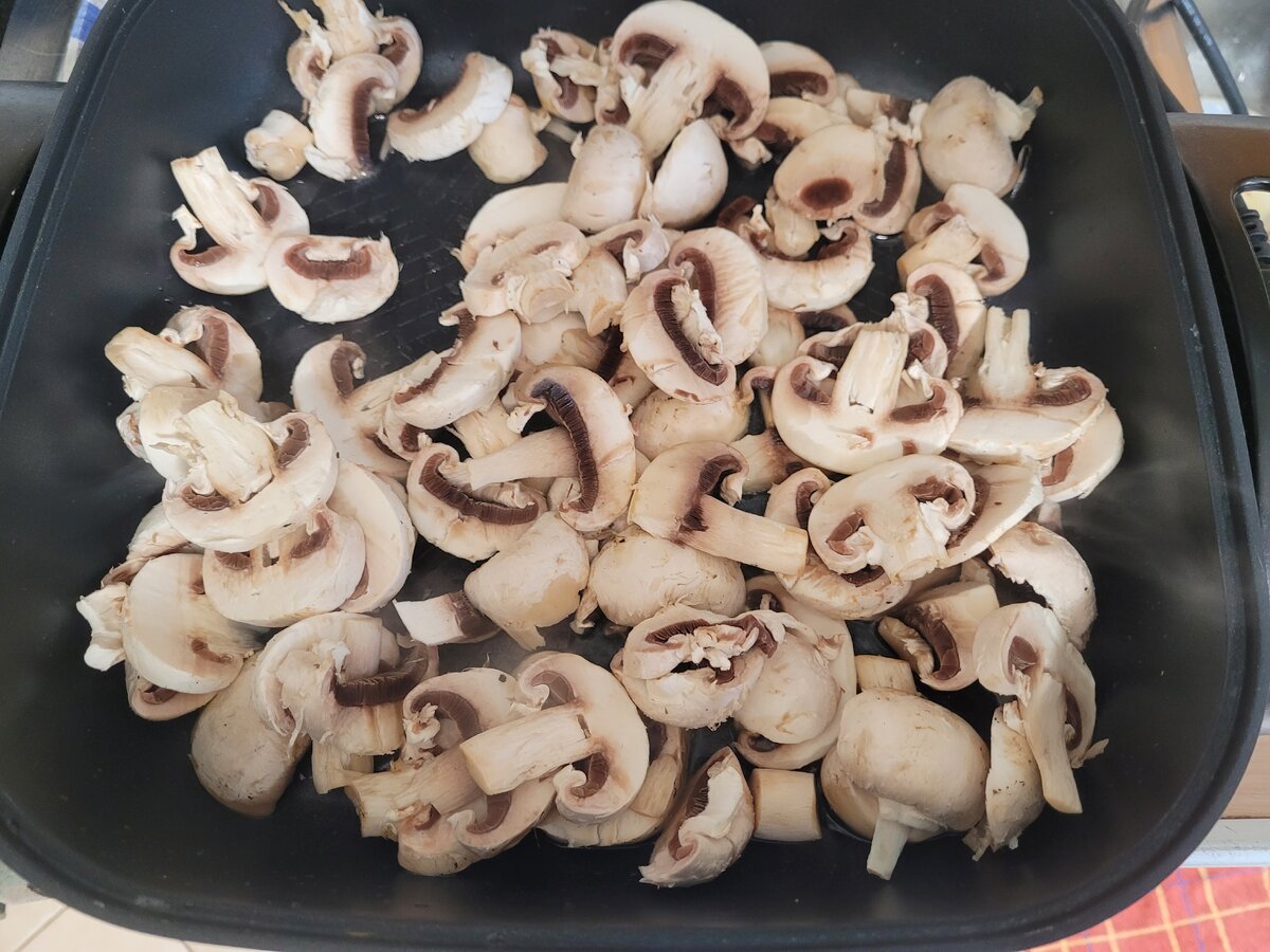 Фото  автора.Готовим грибы.