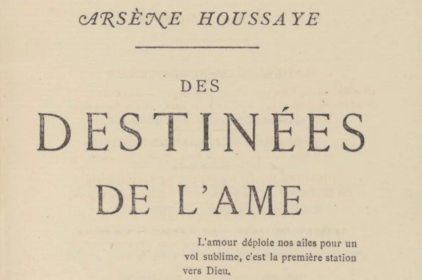 Французский писатель Арсен Уссэ написал эту книгу в 1879 году, а затем подарил копию французскому врачу Людовику Буланду. Библиотека Гарварда.