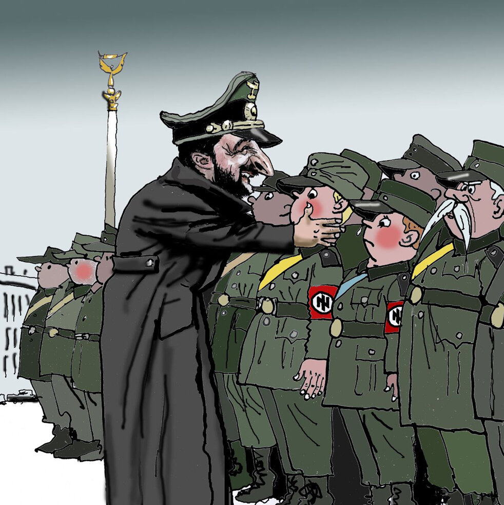 Один из политических шаржей на Зеленского студии «Боевой карандаш»