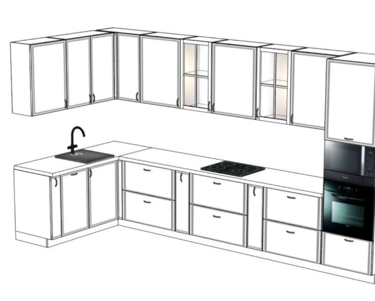 Проект кухонного гарнитура. Фото из личного архива.