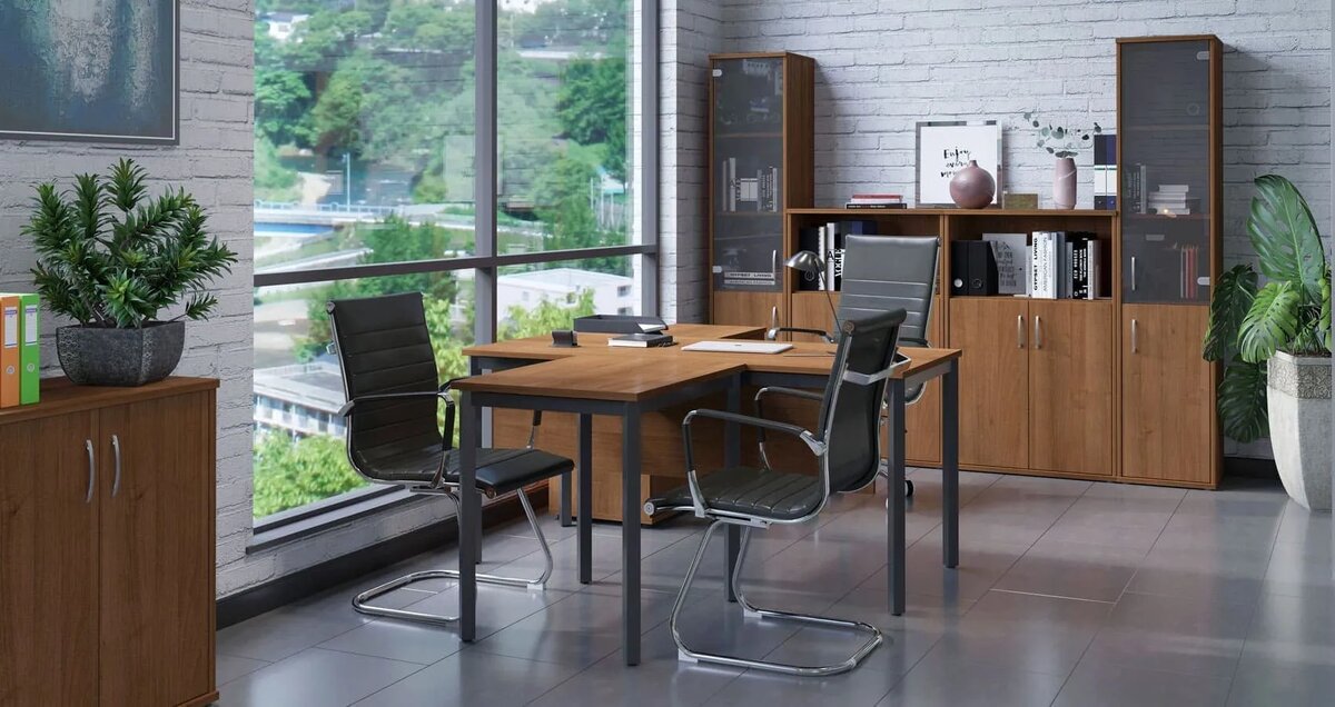 Мебель для персонала Riva Slim System (Орех Гварнери / Антрацит)