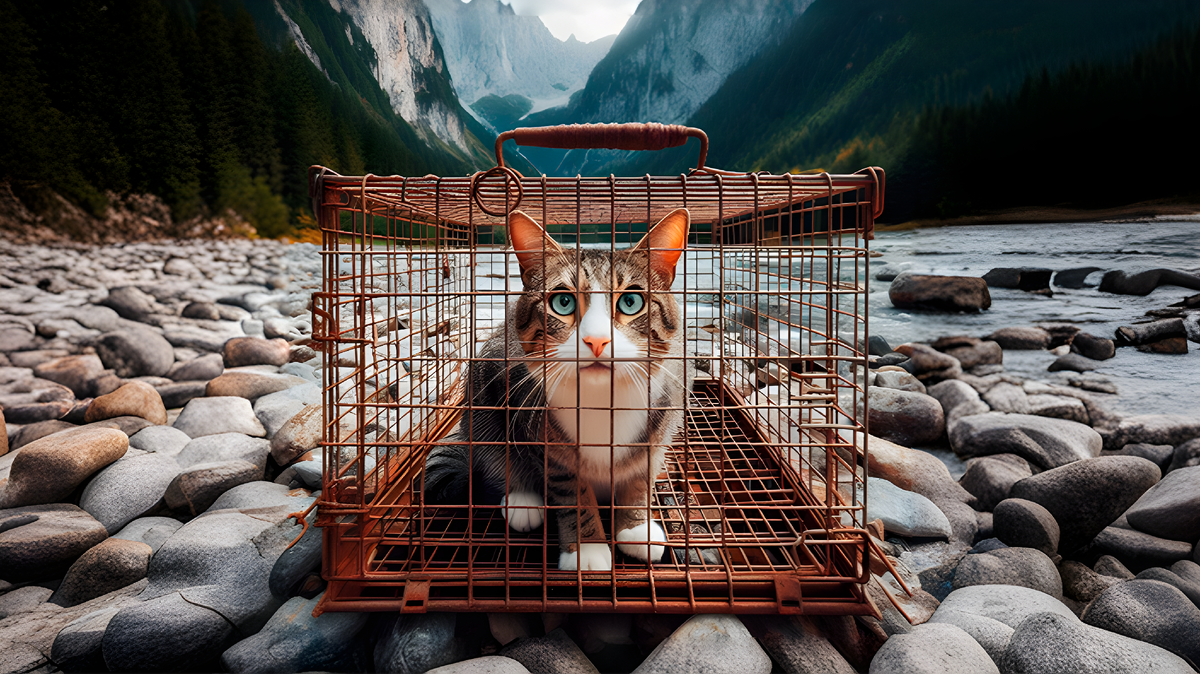 Кошколовка складная, клетка-ловушка