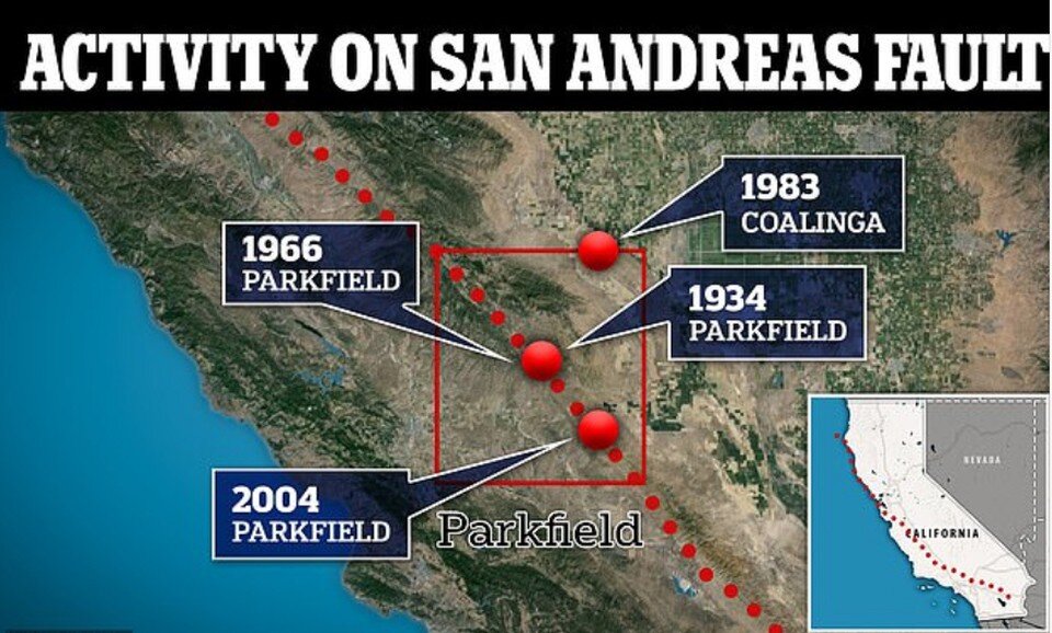    В разломе Сан-Андреас есть особо опасные участки