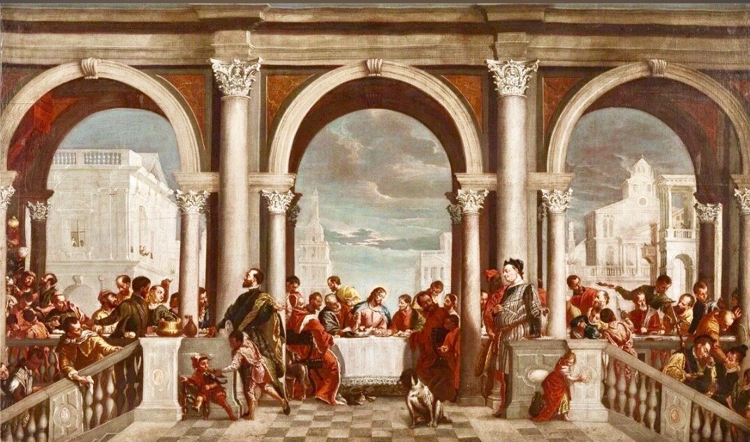 Пир в доме Левия или Тайная вечеря. 1573 год. Художник Паоло Веронезе.