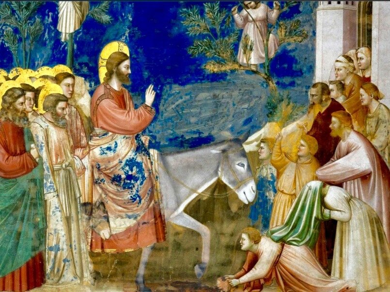 Вход Господень в Иерусалим. 1306 год. Художник Джотто ди Бондоне.
