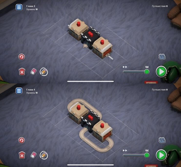    Стройте железную дорогу и катайте по ней поезда