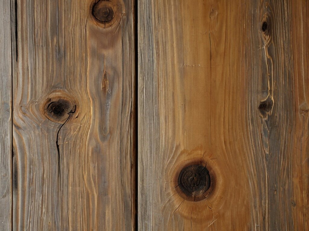 Доска из лиственницы приобретает прекрасный серебристый оттенок