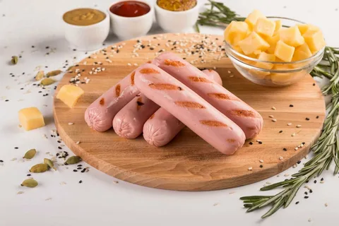 Вид сервировки сосисок