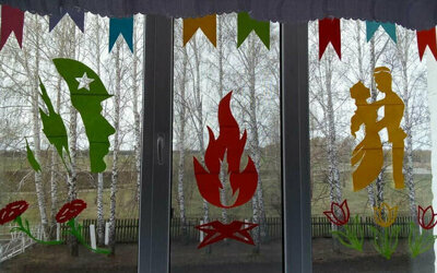 ВЫТЫНАНКИ НА 9 МАЯ. ШАБЛОНЫ ДЛЯ ОКОН