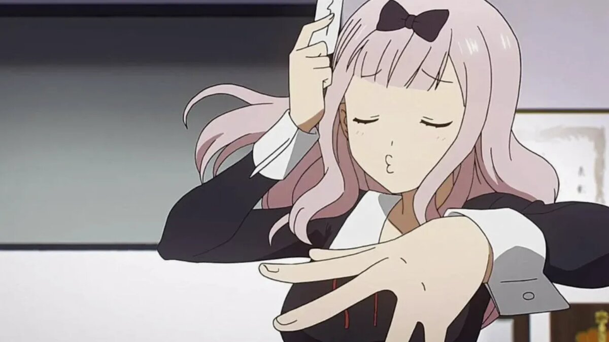 Кадр из аниме «Госпожа Кагуя: В любви как на войне»   📷