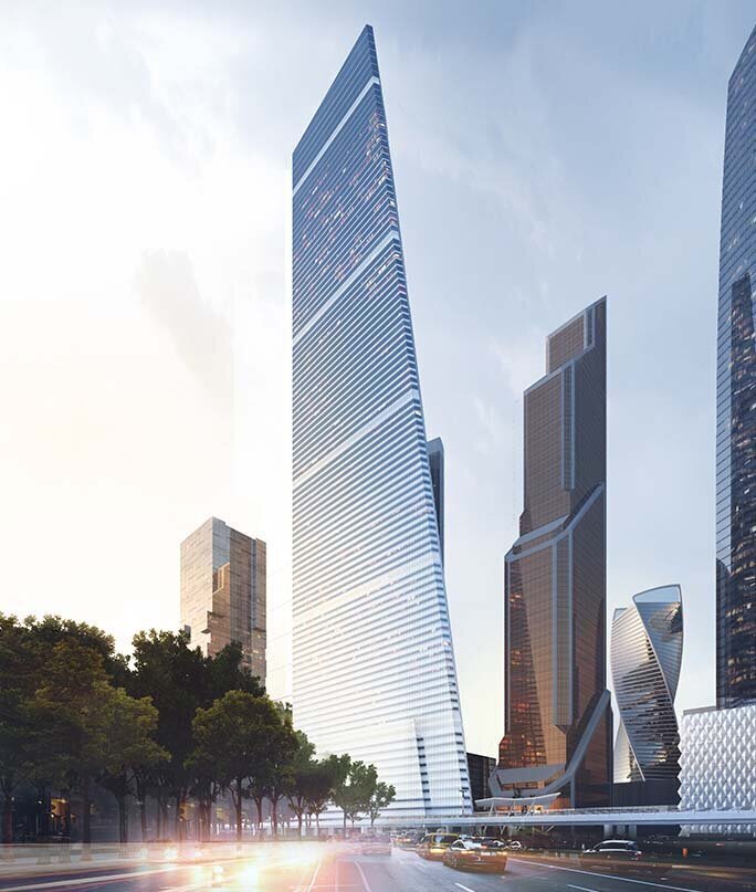 © mcity.ru / CC BY-SA 3.0 (One Tower, визуализация. Это здание должно было стать самым высоким жилым небоскребом Европы)