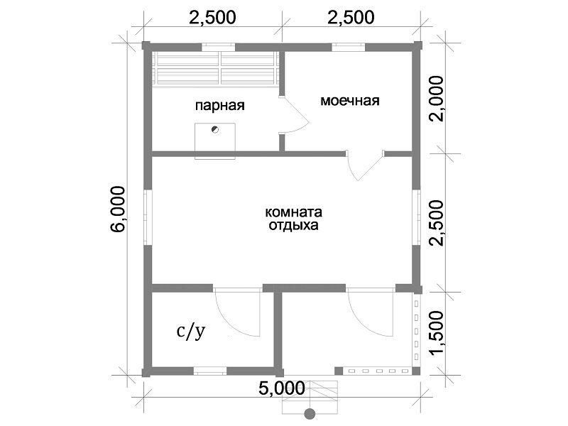 Баня 5х6 с туалетом