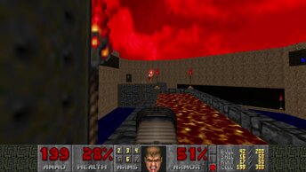 Doom 2: TNT: Evilution [UV,pistol start,fast monsters] #27 Baron's Den. Замаскированные двери.