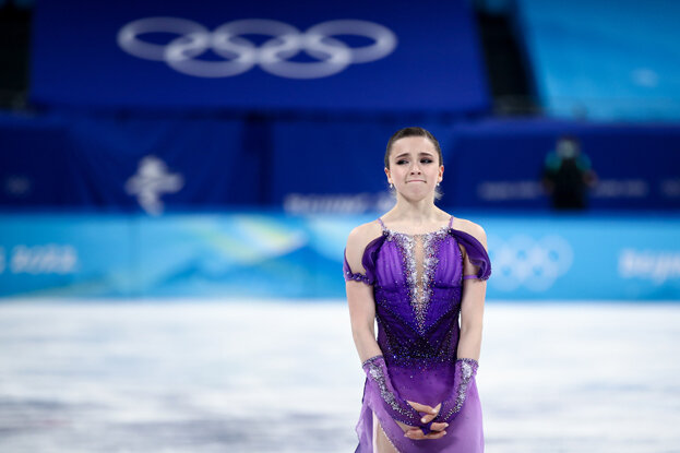    Камила Валиева на Олимпиаде в Пекине.Дарья Исаева