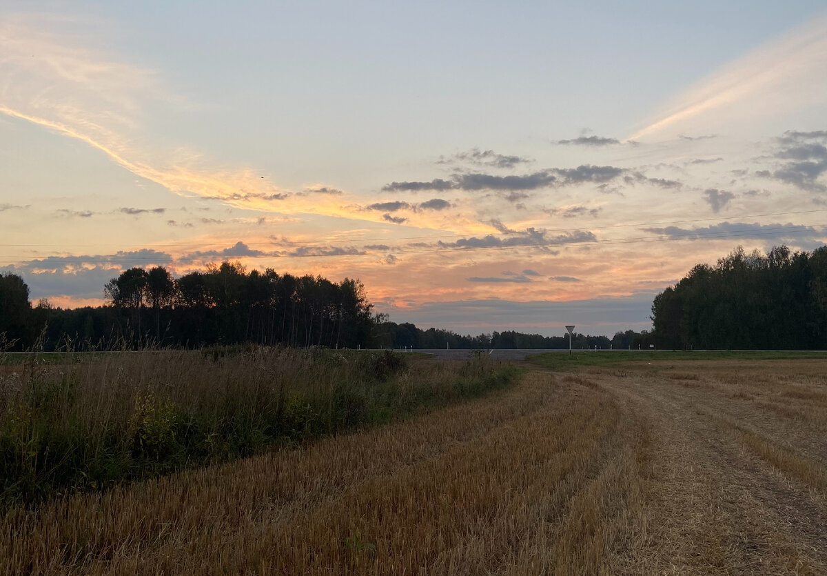 Рассвет на трассе Томск - Новосибирск