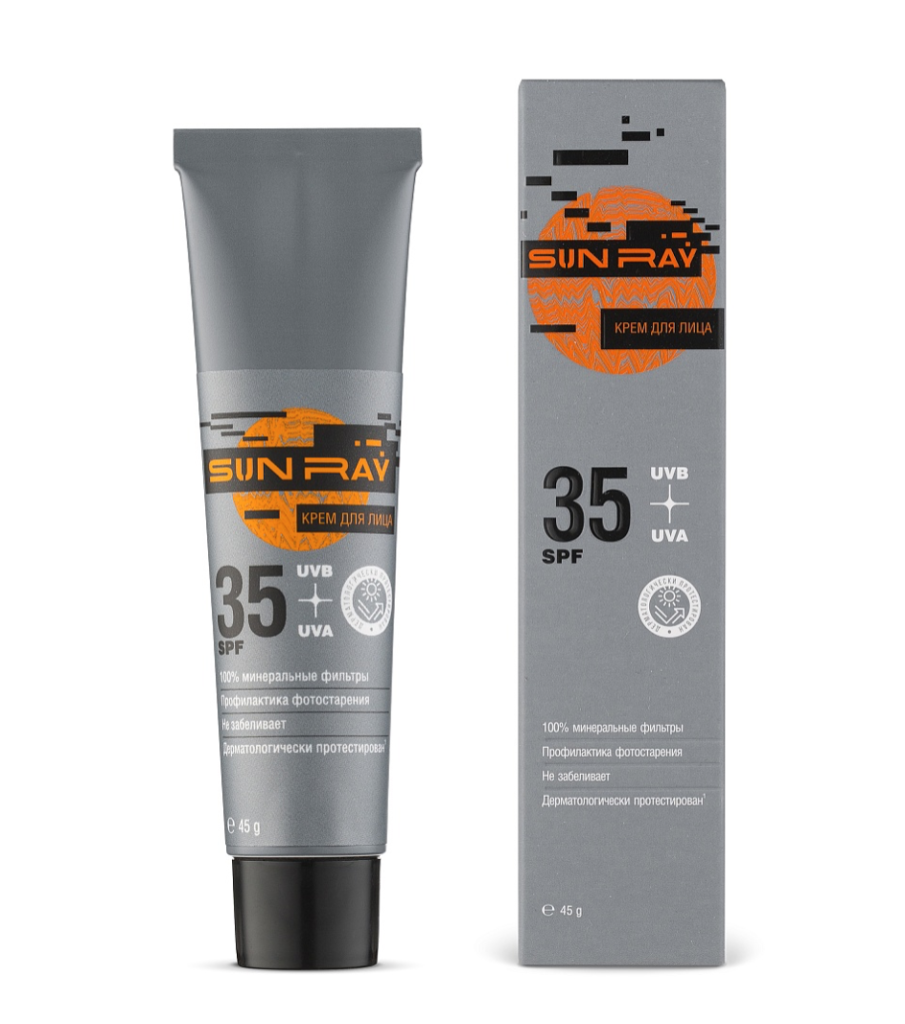 Солнцезащитный крем для лица SPF 35, Sun Ray, 1690 рублей smirnov  📷
