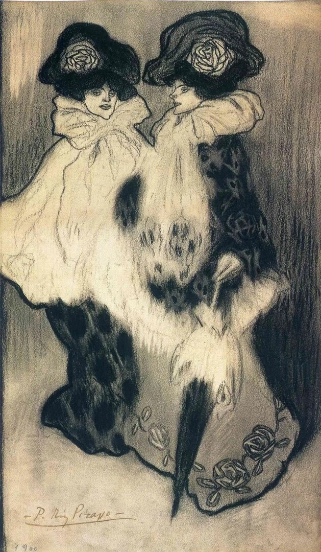 Пабло Пикассо «Две модницы», 1900 г.