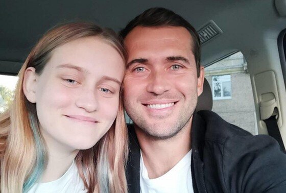    Александр Кержаков с дочерью Дарьей