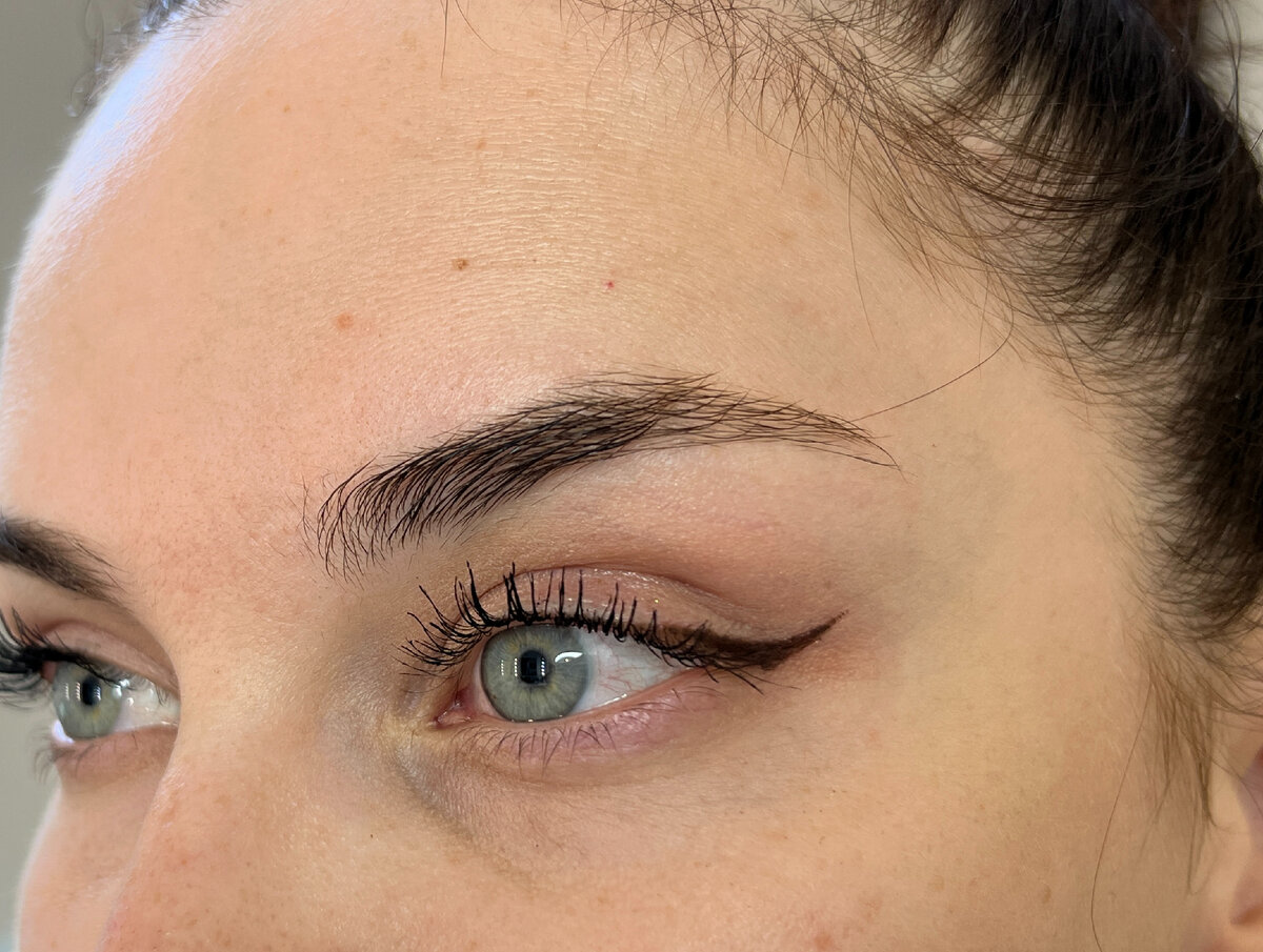 Брови ДО процедуры долговременной укладки
