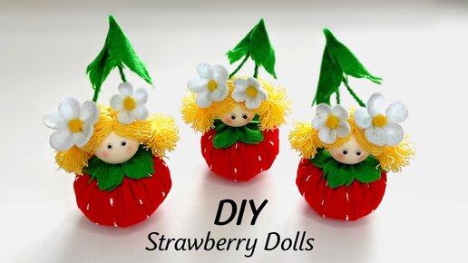 Download Video: 🍓 КУКЛА КЛУБНИЧКА СВОИМИ РУКАМИ 👧 BABY ROOM DECOR 🍓 Doll Strawberry DIY