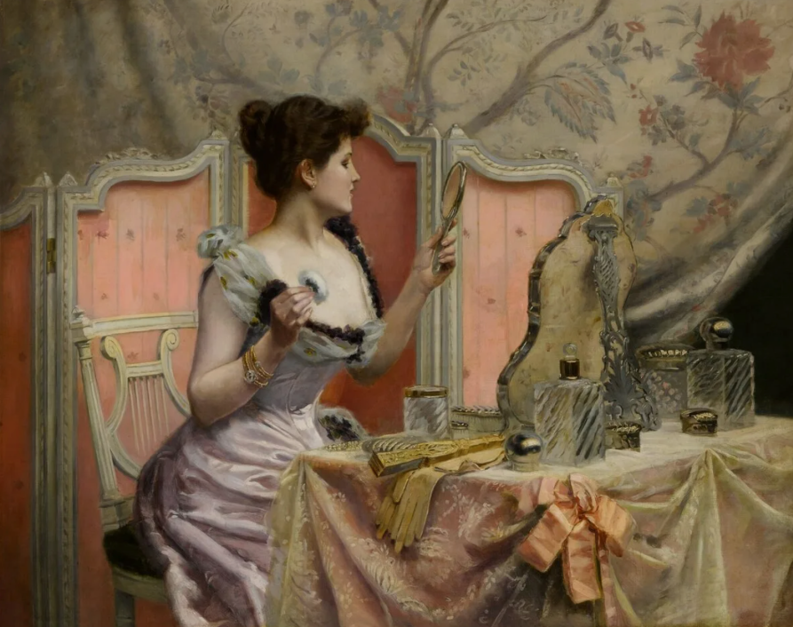 Графиня Люсиль Демулен в Парижском салоне.