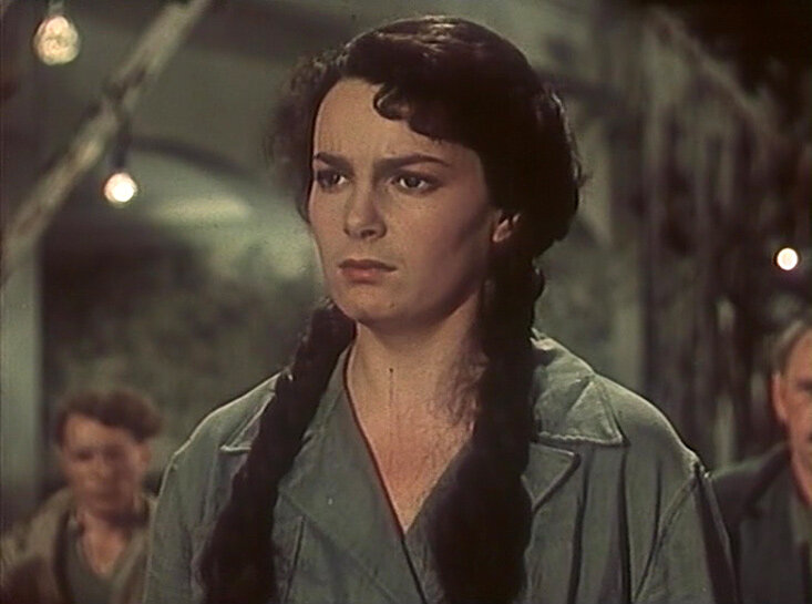В фильме "Добровольцы", 1959 год