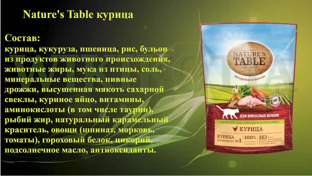 Сухой корм Nature’s Table, Курица