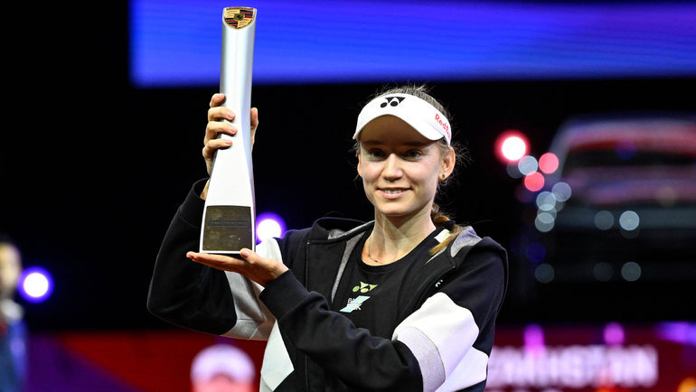    Елена Рыбакина выиграла турнир в Штутгарте. AFP