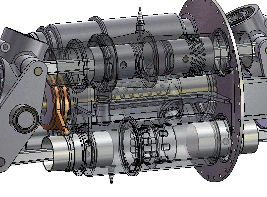 Анимированный осевой двигатель Ламплау