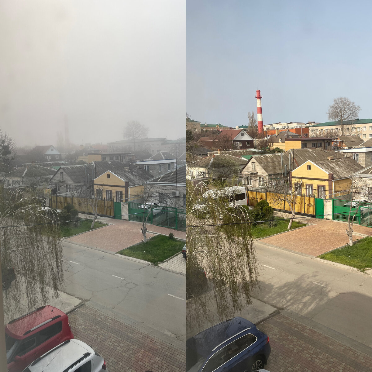 Вид из окна нашего номера в гостевом доме 